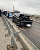 Wypadek na wiadukcie w Krakowie. Na Wita Stwosza zderzyło się pięć aut