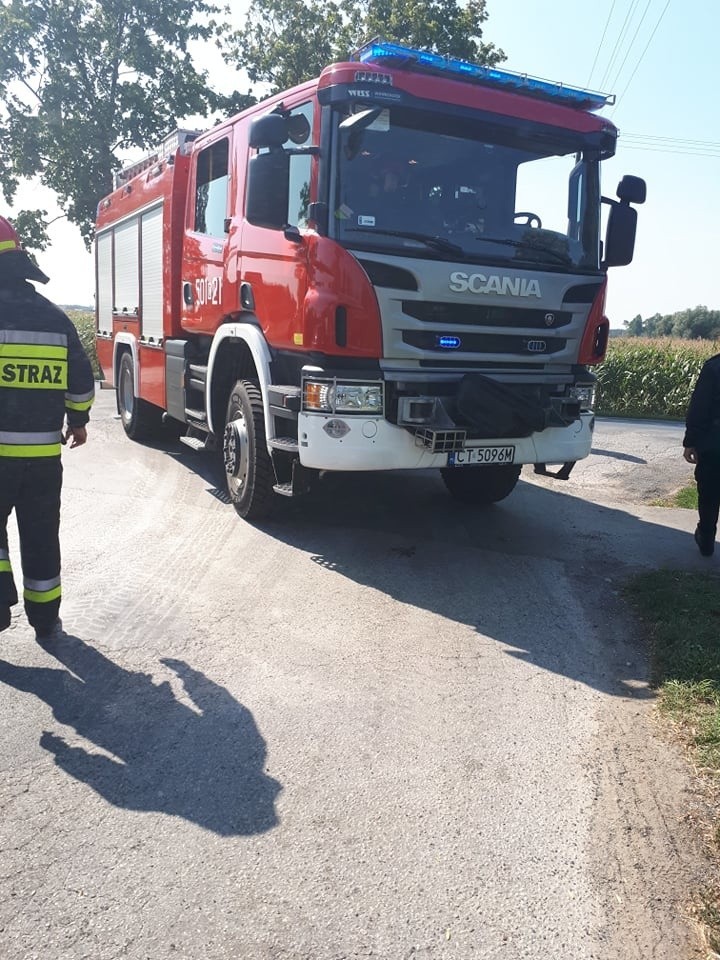 W Krzywosądzu w powiecie radziejowskim spalił się samochód