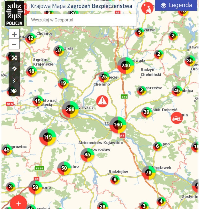 Bydgoszcz - mapa zagrożeń. Na którym osiedlu jest niebezpiecznie?