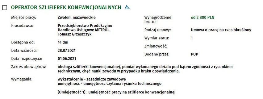 Zobacz oferty pracy w Zwoleniu i powiecie zwoleńskim. Ile pracodawcy dają zarobić i jakich pracowników poszukują?