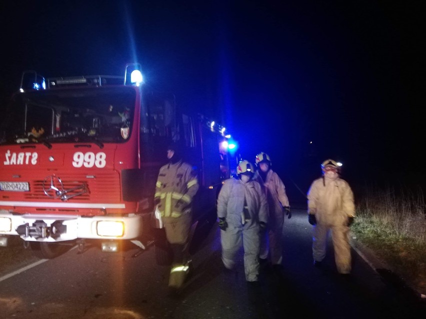 Wypadek na DW 171 w okolicy m. Sikory koło Czaplinka