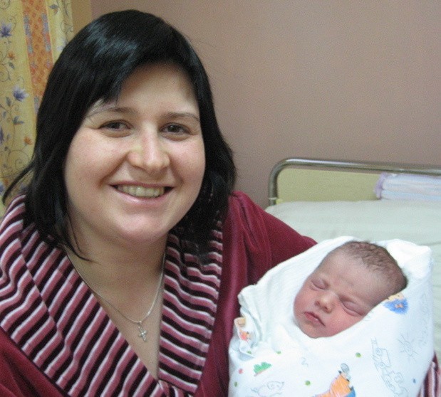 Katarzynę Wujciów i malutką Lenę odwiedziliśmy kilka godzin po porodzie.