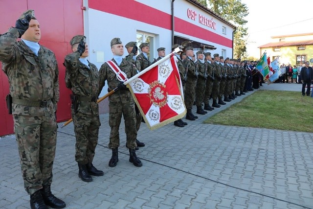 Uroczystości upamiętniające bitwę pod Rzechowem odbyły się na placu przy miejscowej remizie Ochotniczej Straży Pożarnej.