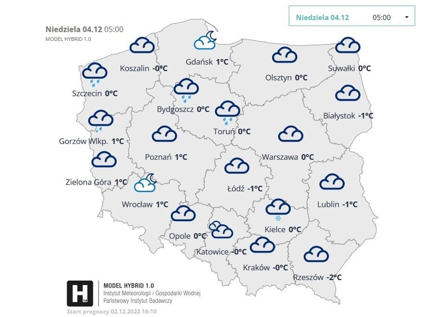 Pogoda na Pomorzu w weekend 03.12. - 04.12. ma być łagodna. Nad ranem możliwe są marznące opady zmieniające się gołoledź 