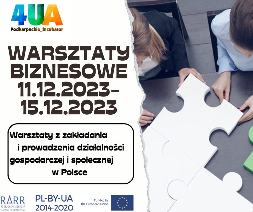 Warsztaty dla obywateli Ukrainy - jak prowadzić działalność gospodarczą i społeczną w Polsce.