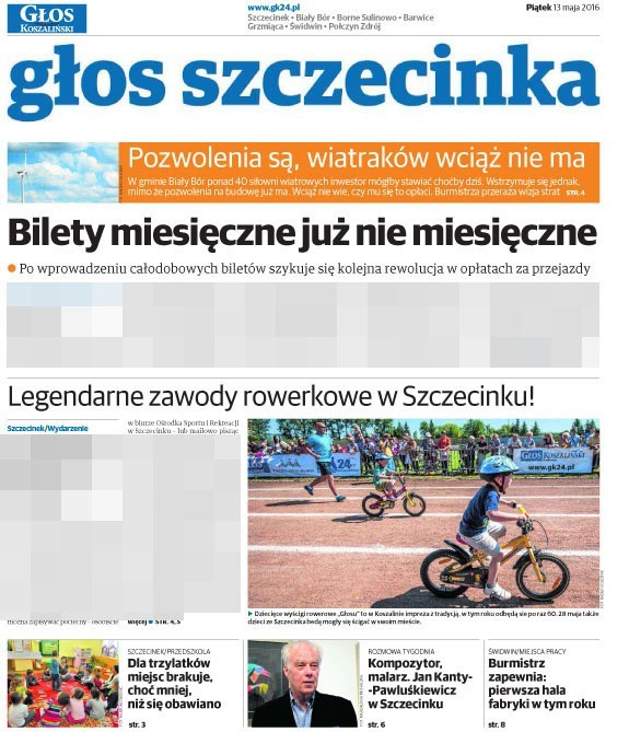 W piątek (13 maja) zapraszam do lektury najnowszego wydania tygodnika "Głos Szczecinka", naszego dodatku do magazynu "Głosu Koszalińskiego".