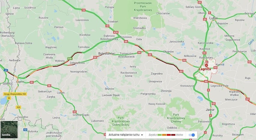 Dramat na drodze! Ponad 50 kilometrów korka na autostradzie A4 Zgorzelec - Wrocław