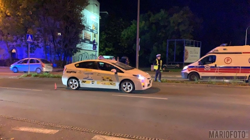 Taksówkarz potrącił rowerzystę na ulicy Ozimskiej w Opolu