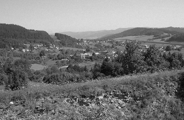 Przełęcz Jabłonkowska widziana ze starych fortów.
