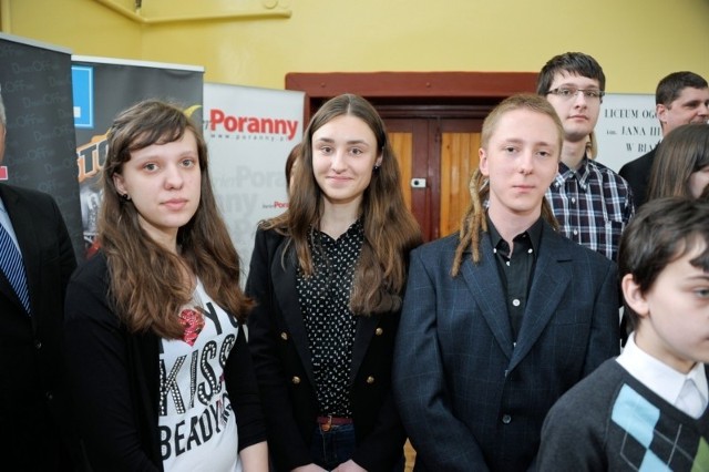Oto tegoroczni podlascy mistrzowie ortografii: Marlena Lasota (od lewej), Jolanta Rakowska i Mateusz Kłak