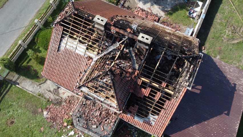 Eksplozja nastąpiła w domu jednorodzinnym w Poznowicach....