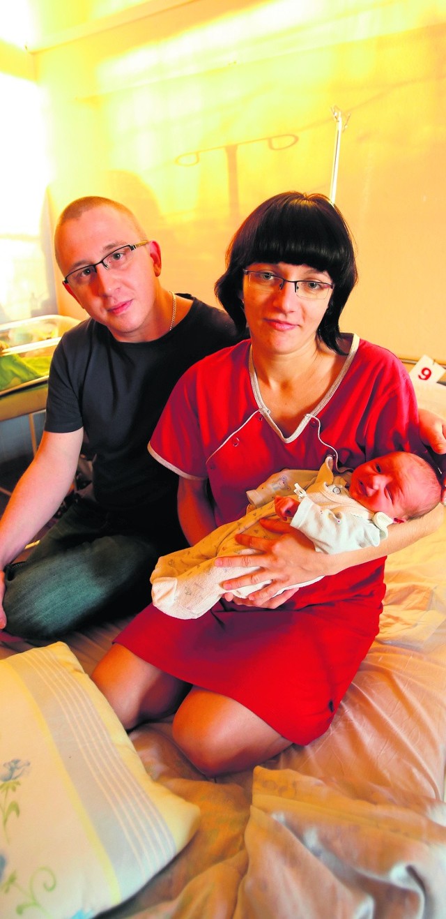 Robert i Magdalena Bolowie zdecydowali się na poród w Chorzowie. Ich synek Krzyś urodził się śliczny i zdrowy