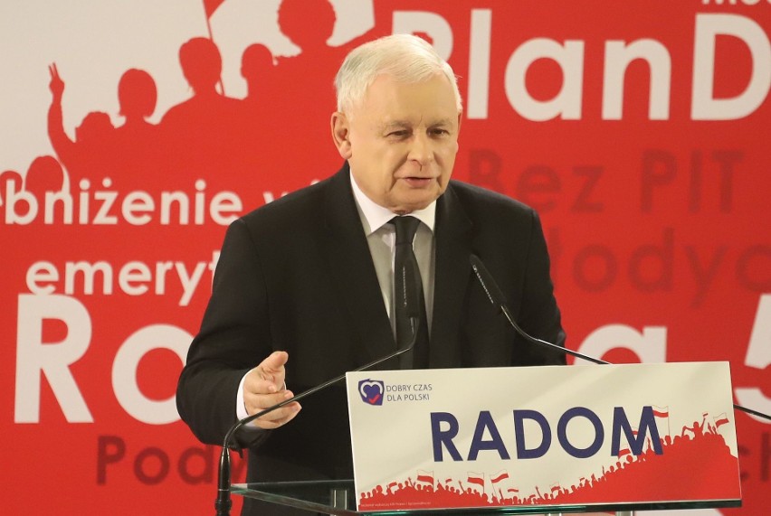 Jarosław Kaczyński przyjechał w środę do Radomia na konwencję wyborczą Prawa i Sprawiedliwości [zdjęcia]