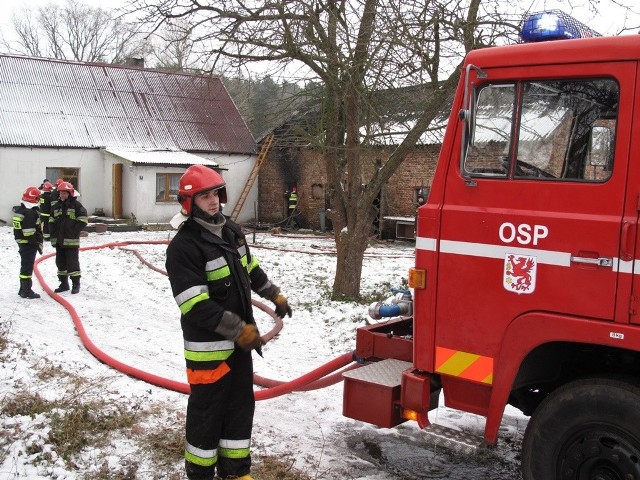 Strażacy szybko poradzili sobie z pożarem w Łuskowie.