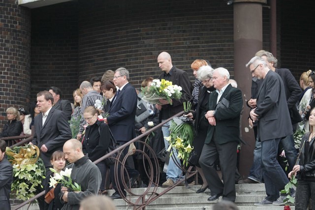 Pogrzeb Jacentego Jędrusika. Na zdjęciu m.in. Marian Florek,...