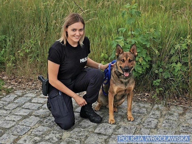 Policjantka wraz z psem uratowali mężczyznę