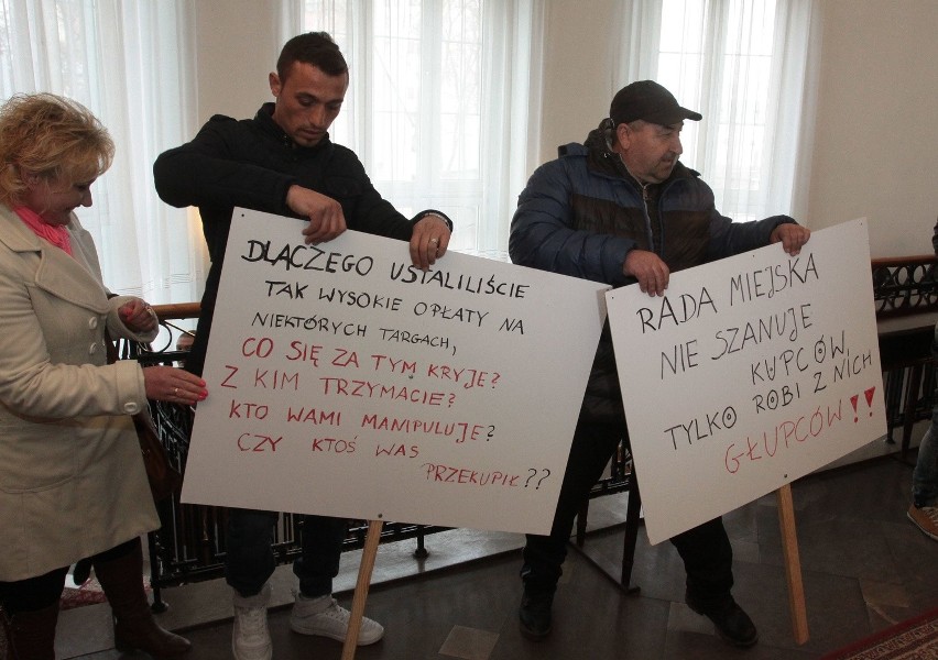 Protest handlarzy w Radomiu. Gorące spotkanie z wiceprezydentem Frysztakiem