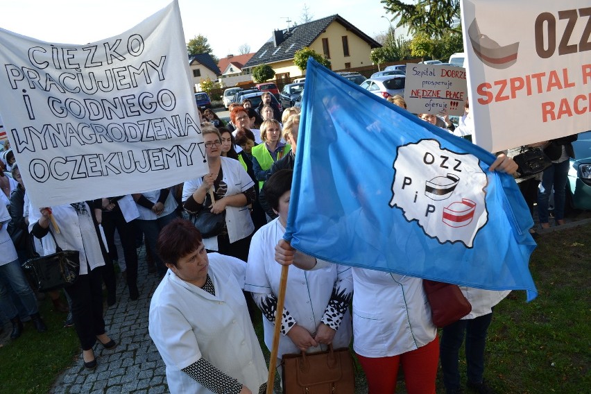 Manifestacja pielęgniarek w Raciborzu