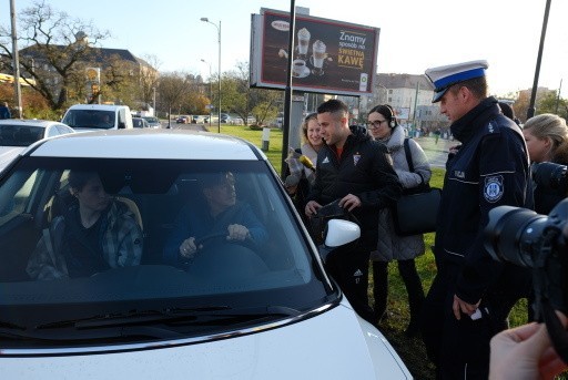 Igor Angulo, piłkarz Górnika Zabrze, zaskoczył kierowców w Zabrzu