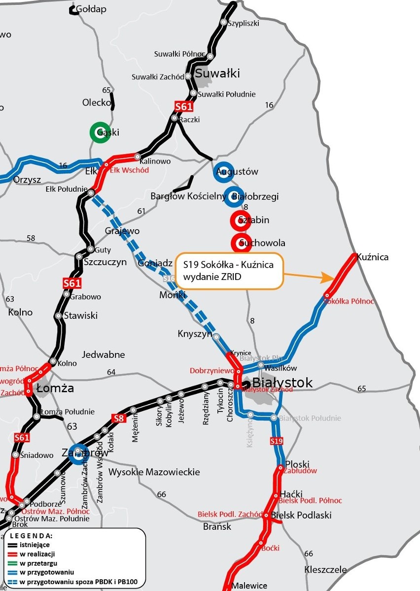 Wojewoda podlaski wydał decyzję na inwestycję S19 Kuźnica - węzeł Sokółka Północ. Długo wyczekiwana inwestycja powstanie za dwa lata