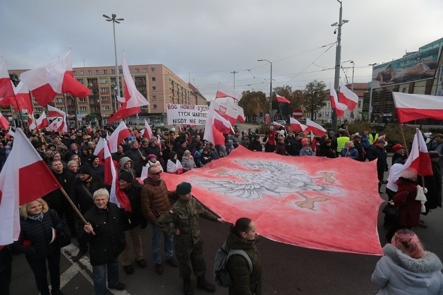 Marsz Niepodległości w Szczecinie w 2019 r.