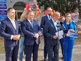 Konferencja polityków PiS poruszająca temat nielegalnej migracji.