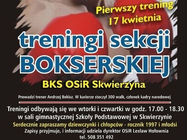 Zapisy prowadzi ośrodek sportu i rekreacji.