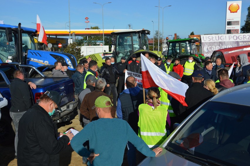 Tak wyglądał protest rolników na węźle S3 w Sulechowie