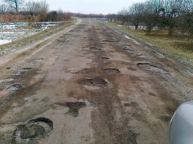 Tak wygląda droga wojewódzka w Ciszycy w gminie Koprzywnica.