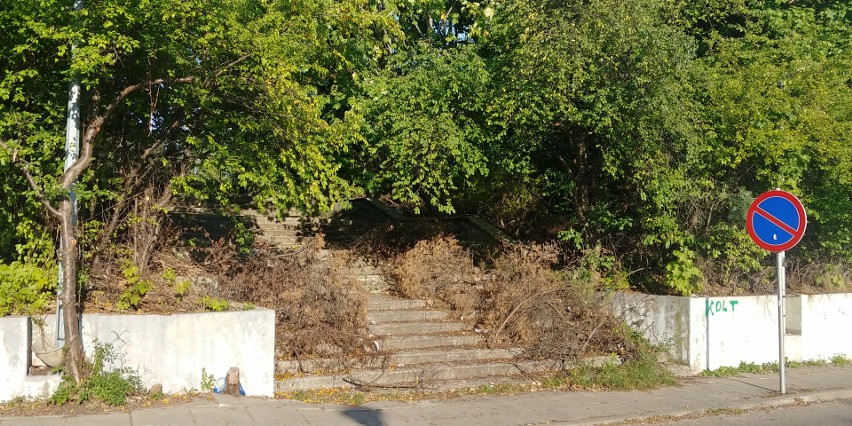 19 września 2021 r. Śmieci na schodach do dawnego „Miramaru”
