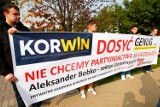 Na inaugurację protest partii KORWiN przeciwko kampanii wyborczej rektora UR Aleksandra Bobko  