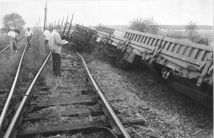 Wypadek kolejowy w Komprachcicach.