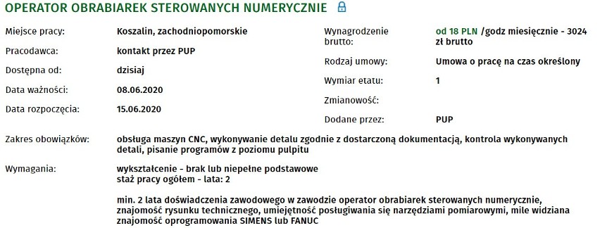 50 ofert pracy w Koszalinie. Sprawdź szczegóły: zarobki, warunki