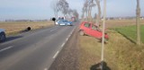 Wypadek na trasie Przasnysz - Bogate. Samochód osobowy zderzył się z motocyklem