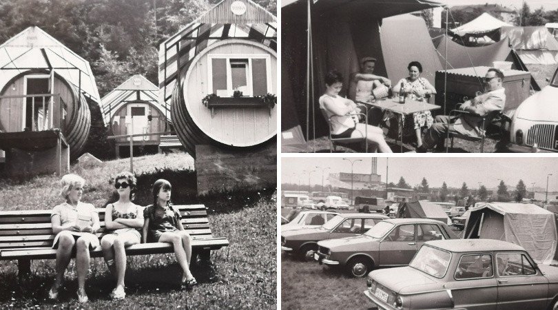 Wakacje na kempingu w czasach PRL. Tak się kiedyś wypoczywało! Kultowa  przyczepa, namiot, domek typu Brda. Zobaczcie zdjęcia | Gazeta Krakowska