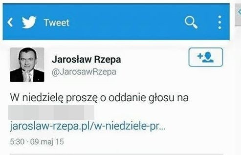 Wpis z Twittera Jarosława Rzepy już zniknął.