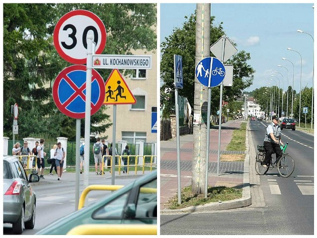 Strażnicy miejscy ustawiają fotoradar w Grudziądzu