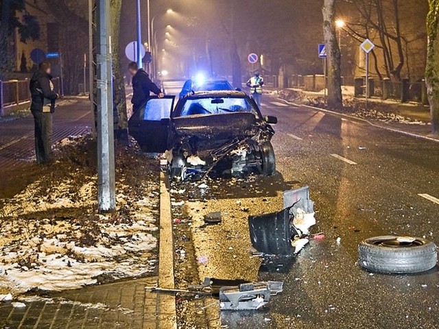 Zderzenie samochodów na Arciszewskiego w Słupsku