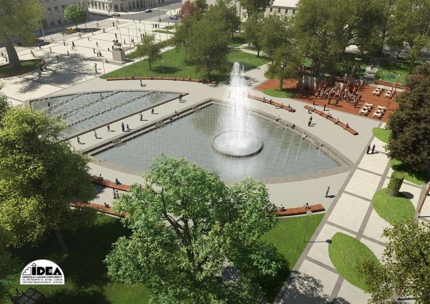 Wizualizacja placu Litewskiego po planowanej rewitalizacji