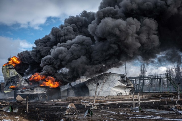 Skład ropy naftowej w Żytomierzu został wysadzony w powietrze