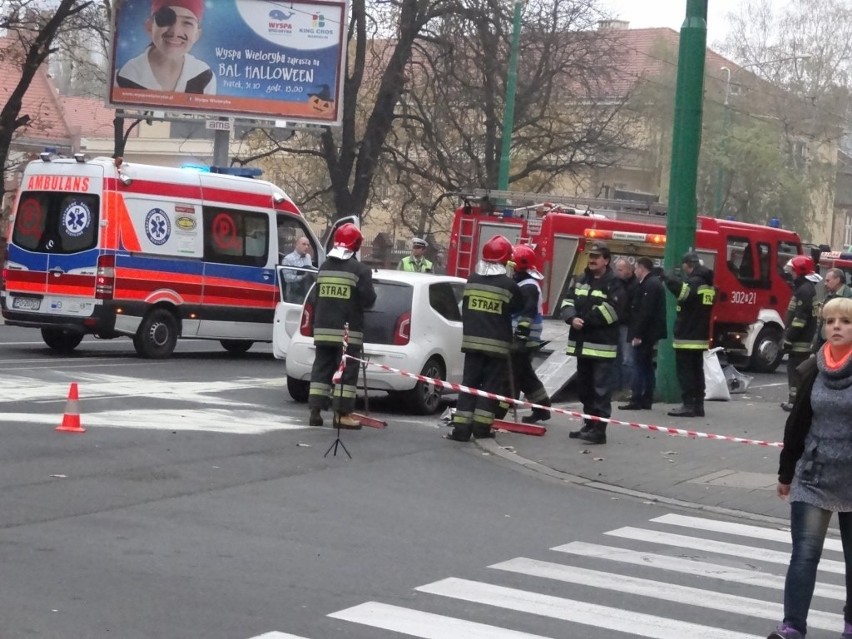 Wypadek na Grunwaldzkiej: Zderzenie dwóch samochodów