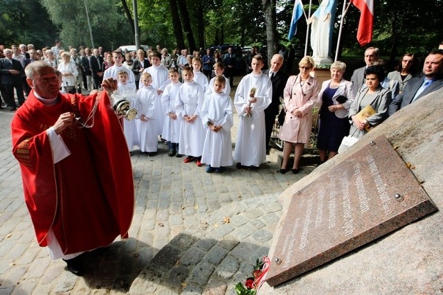 Głaz stanął w miejscu dawnego Cmentarza Drzetowskiego, który istniał do lat czterdziestych ubiegłego wieku. Jest poświęcony pochowanym tutaj mieszkańcom dzielnicy.