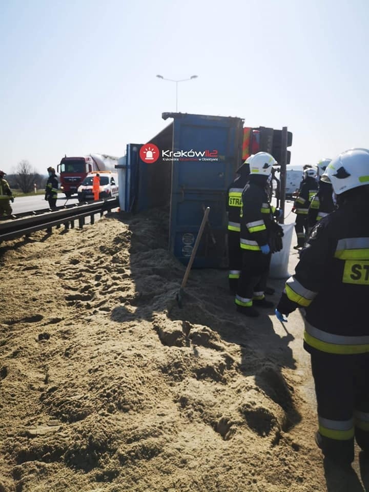 Wypadek na A4 spodował dziś duże korki na obwodnicy Krakowa
