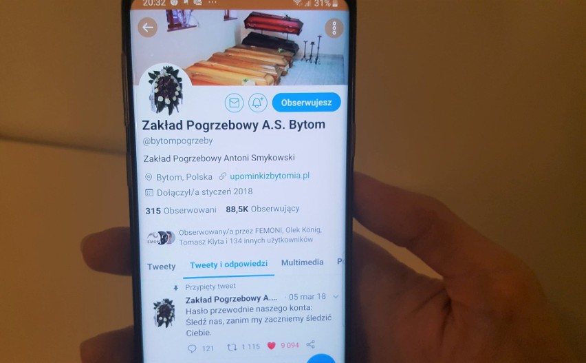 Profil Zakładu Pogrzebowego A.S. Bytom na Twitterze...