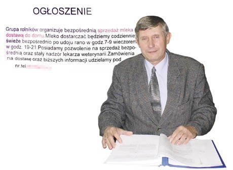 Marian Czerski, powiatowy lekarz weterynarii w Łomży uważa, że ogłoszenie bez żadnych danych producenta jest podejrzane. - Producent spełniający określone normy otrzymuje weterynaryjny numer identyfikacyjny. Dokument dostaje na rękę, więc może go przedstawić każdemu - tłumaczy.