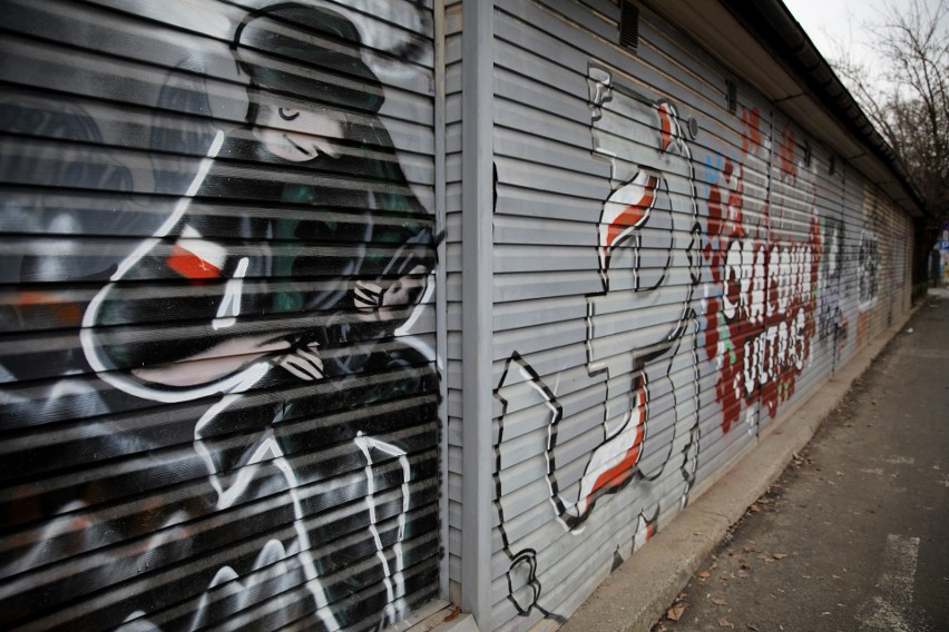 Graffiti o żołnierzach wyklętych w wykonaniu kibiców Cracovii [ZDJĘCIA]