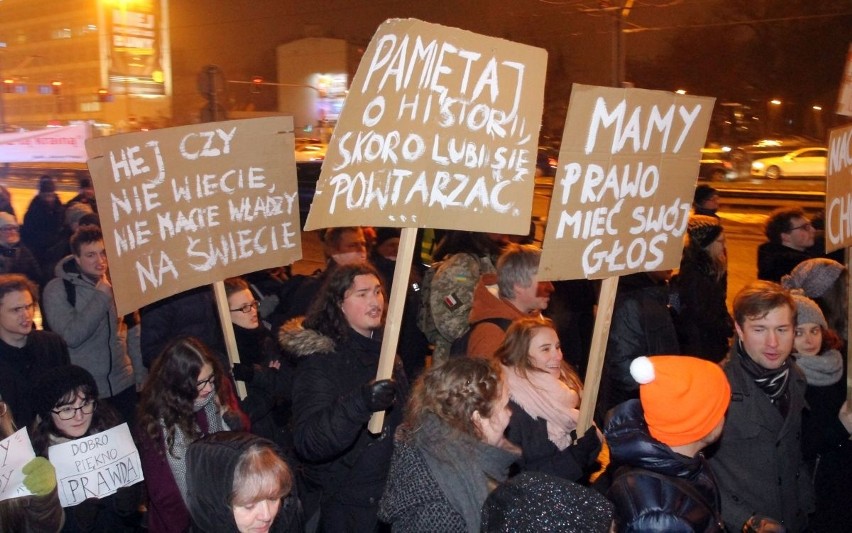 Protest studentów we Wrocławiu, 25.01.2017