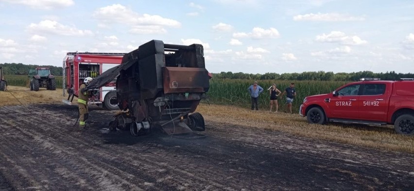 Pożar podczas prac polowych w województwie lubelskim. Straty oszacowano na około 45 tys. złotych.