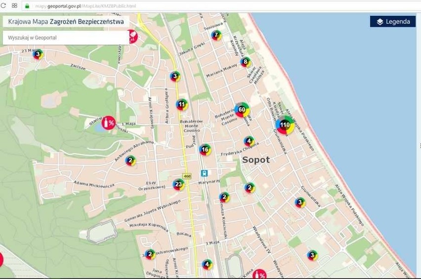 Ponad 500 zgłoszeń do Mapy Zagrożeń Bezpieczeństwa w Sopocie. Funkcjonariusze podsumowali miniony rok