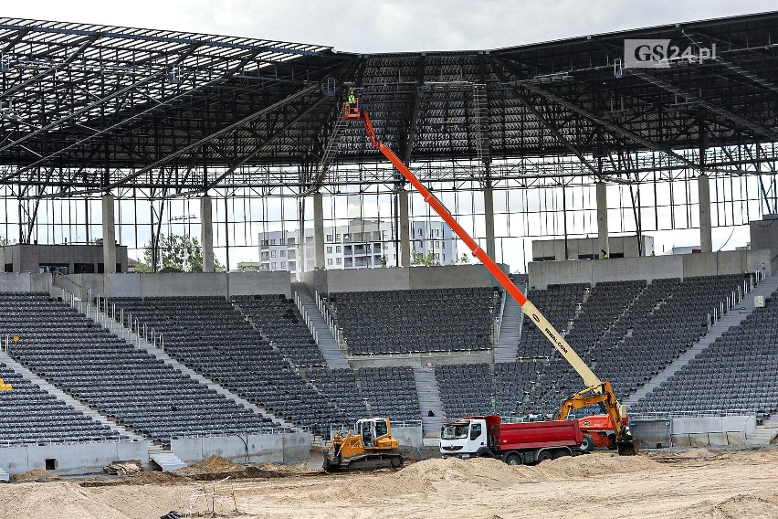 Stadion Pogoni Szczecin - stan prac 22 lipca.